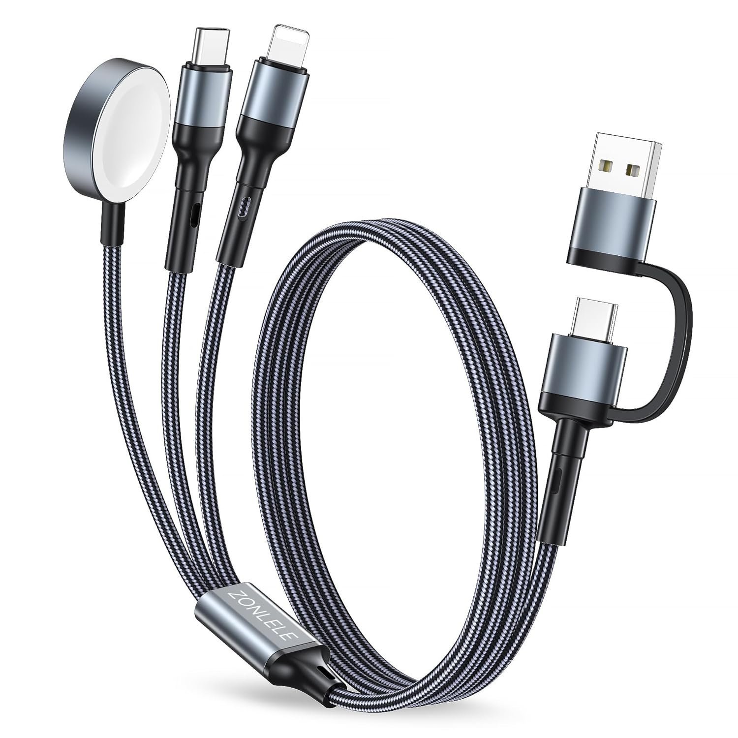 Charger Cable for Apple Watch Upgraded 3 in 2 Fast iPhone Watch Charger USB C Multi Fast Charging