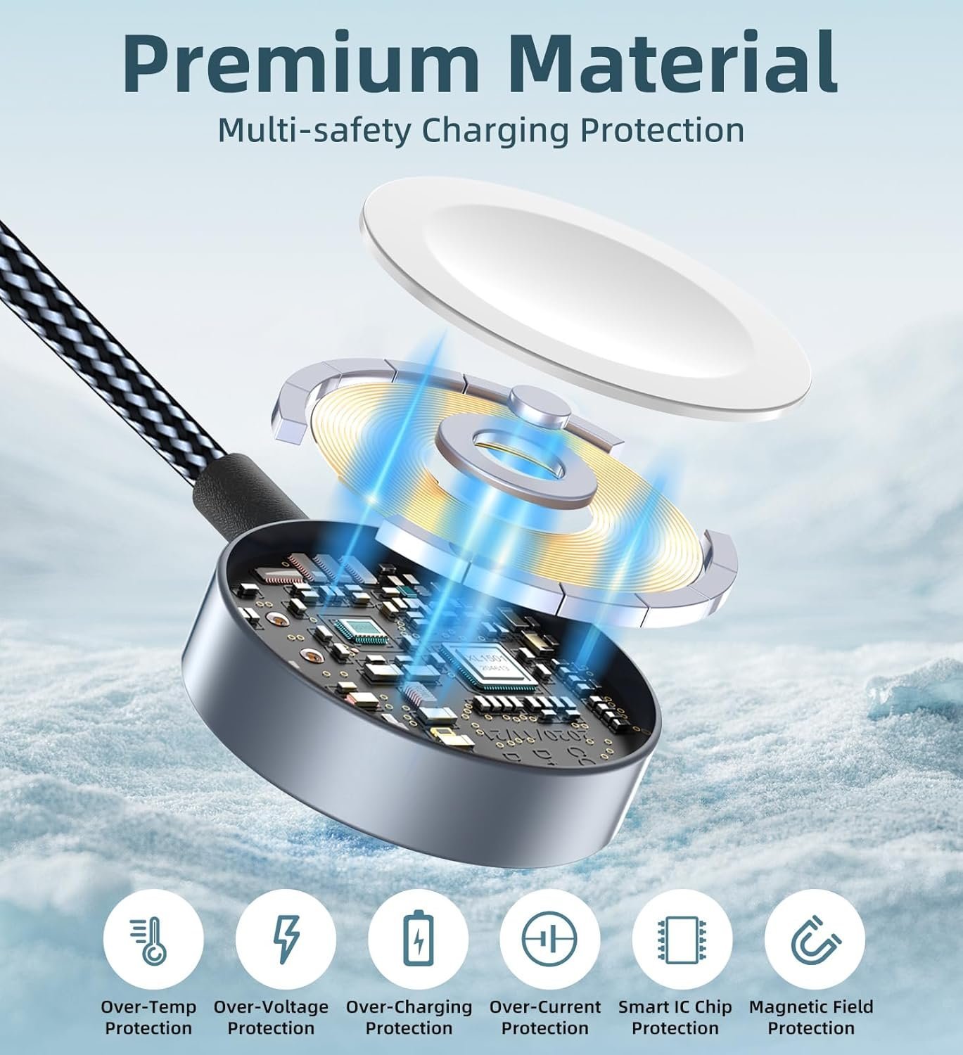 Charger Cable for Apple Watch Upgraded 3 in 2 Fast iPhone Watch Charger USB C Multi Fast Charging - Image 4