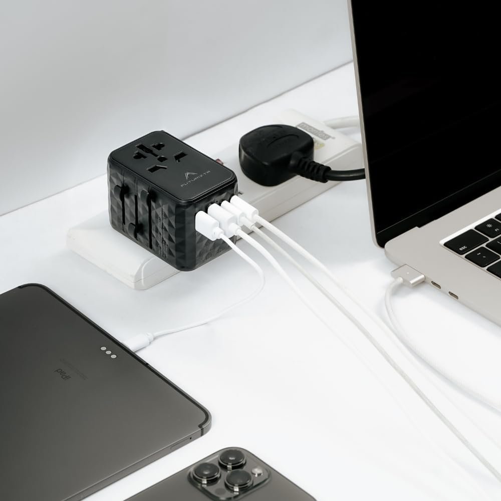 All in 1 TravlMate 5v and 20v Laptop, MacBook, Mobile 70W GaN Universal Travel Adapter, 2500W, Global Plug Compatibility, 4-in-1 Design - Image 9