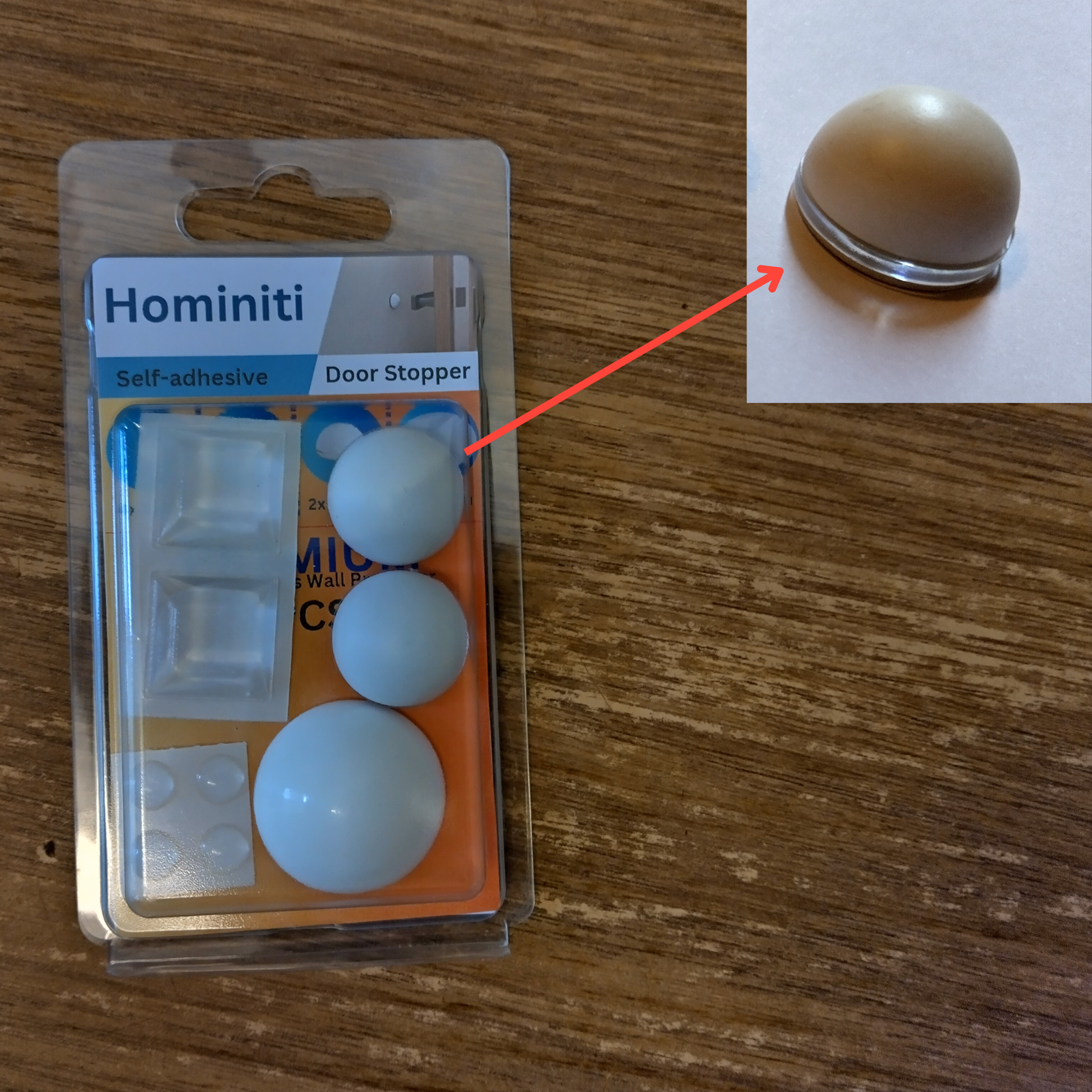 HOMINITI Door Stopper Bumpers Self Adhesive Noise Dampening Pads Silicone Rubber for Cabinets Drawers Picture Frames Cutting Board and Furniture Surface Protection 4 Sizes 9 Pcs in1 Pack - Image 9