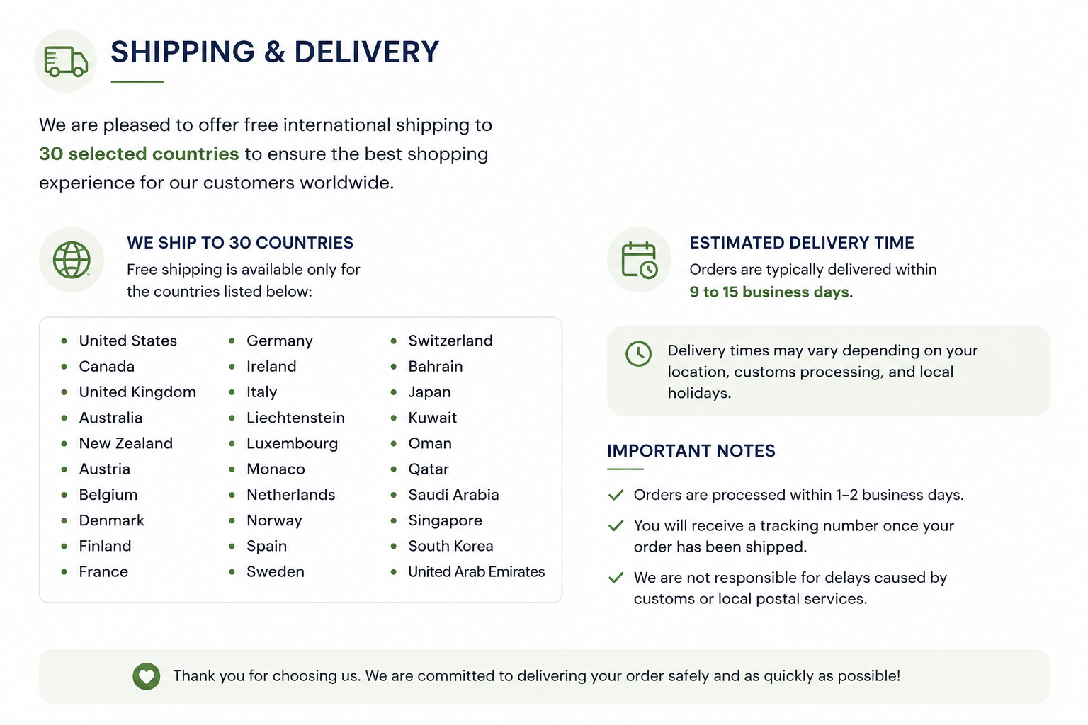 REXOH SHIPPING PLAN